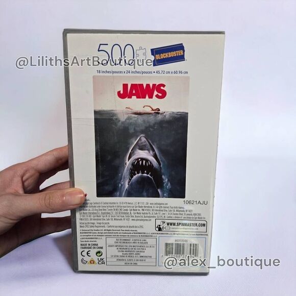 Jaws Movie 500 Piece Puzzle Blockbuster VHS Case (V005) - Picture 4 of 5